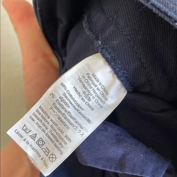 J. Crew Patch Pocket Wide Leg Dark Blue Trousers Stretch Twill Pants High Waist - Picture 8 of 9